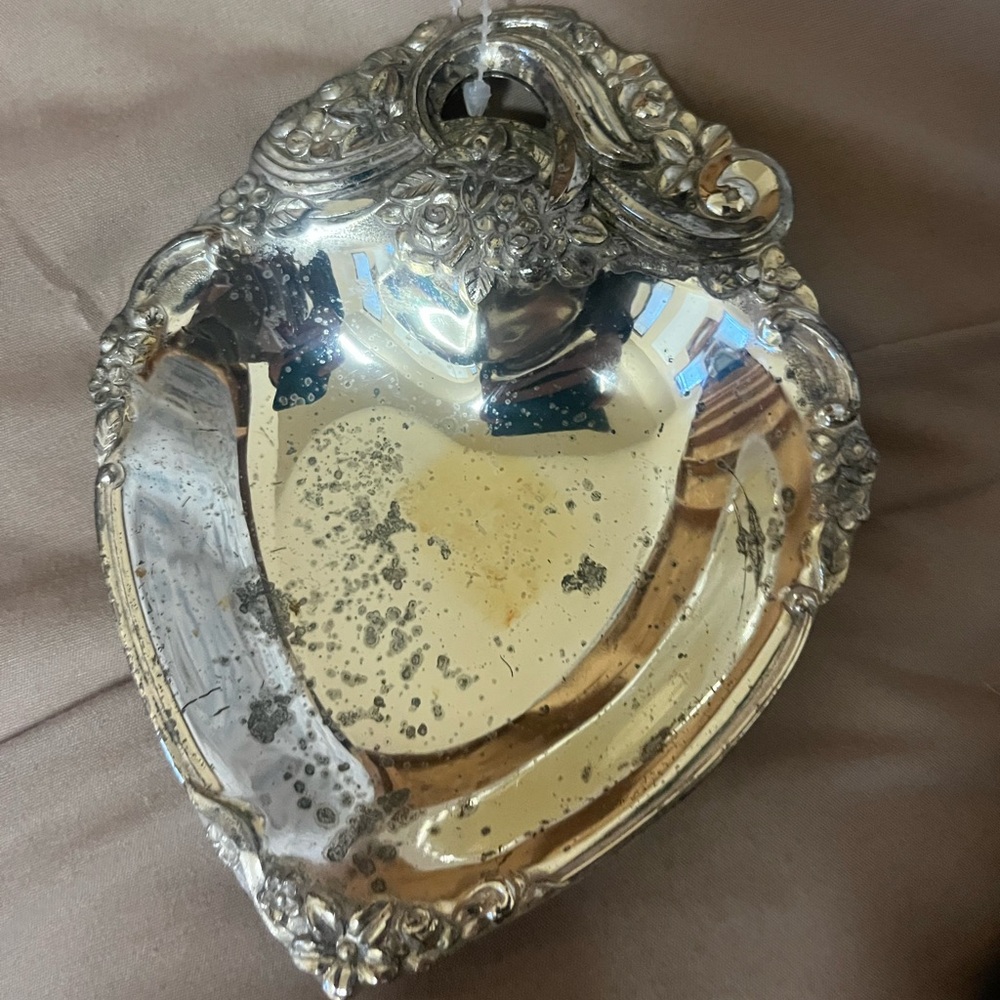 Decorative Silver-Tone Heart trinket